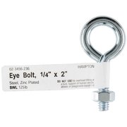 HAMPTON Eye Bolt 1/4", Steel, Zinc Plated 02-3456-236